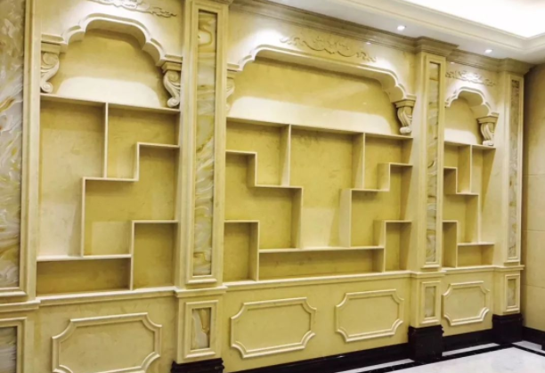 歐式酒柜設計圖：歐式風格石材酒柜與電視柜設計方案參考