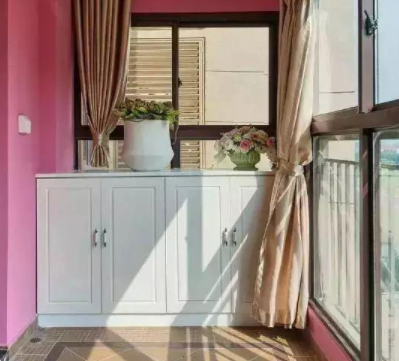 【實木地柜】陽臺上做個地柜，好看又實用