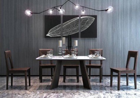 成都家用實(shí)木餐桌：開(kāi)放式餐廳美在選對(duì)實(shí)木餐桌椅