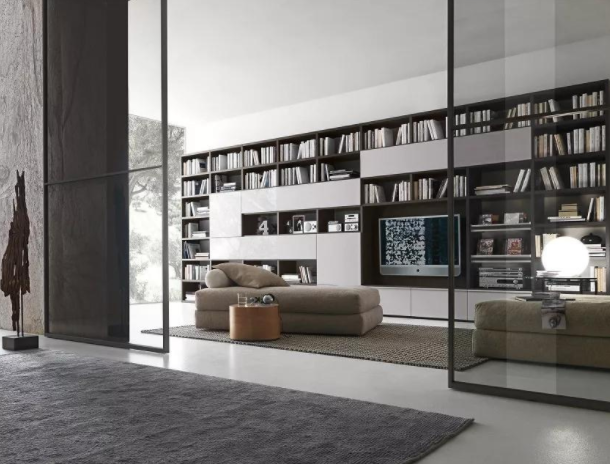 定做書(shū)柜設(shè)計(jì)：別墅的書(shū)柜不一定必須放在書(shū)房