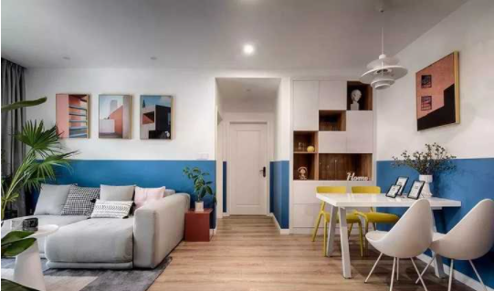 室內(nèi)中式裝修案例：簡(jiǎn)美式三居裝修案例，客廳陽(yáng)臺(tái)的收納柜好看又實(shí)用！