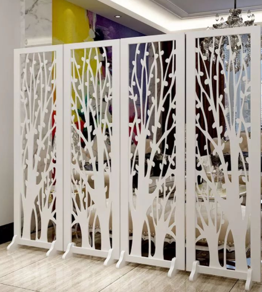 客廳屏風(fēng)隔斷效果圖：折疊式活動屏風(fēng)隔斷特點(diǎn) 家庭屏風(fēng)隔斷風(fēng)水禁忌