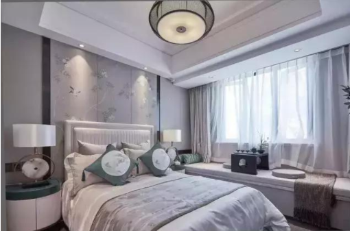 臥室燈光設(shè)計(jì)圖：新中式風(fēng)的臥室設(shè)計(jì)，這樣的房間睡著可真舒適