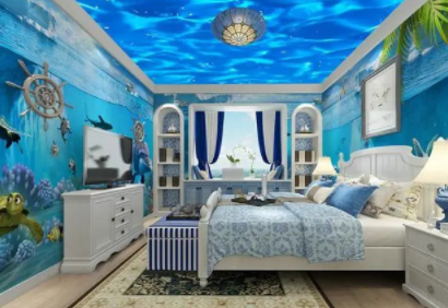 兒童房間設(shè)計(jì)：這個(gè)海洋兒童房什么水平？國外兒童房有什么可取之處？