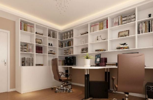 小書(shū)房裝修效果圖：家居書(shū)房裝修設(shè)計(jì) 7種書(shū)櫥+書(shū)桌設(shè)計(jì)方案