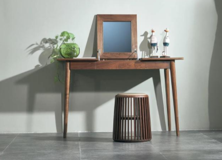 臥室梳妝臺(tái)高度：北美黑胡桃木多功能梳妝臺(tái)！